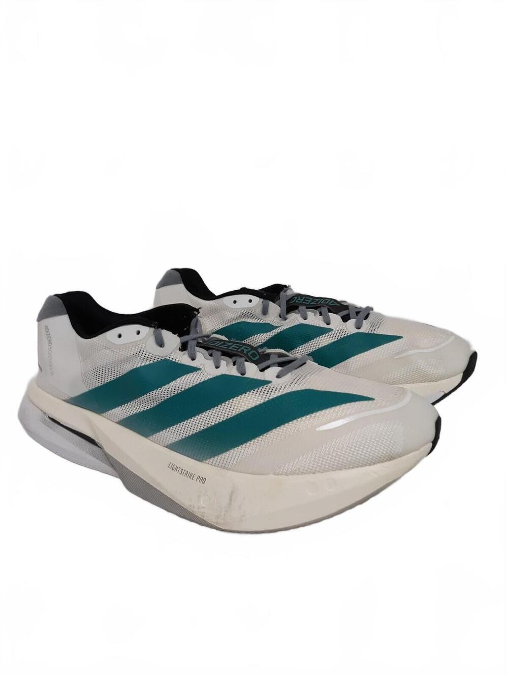 Adidas Men Adizero Boston 11 GY8407 White Teal Size 12 M